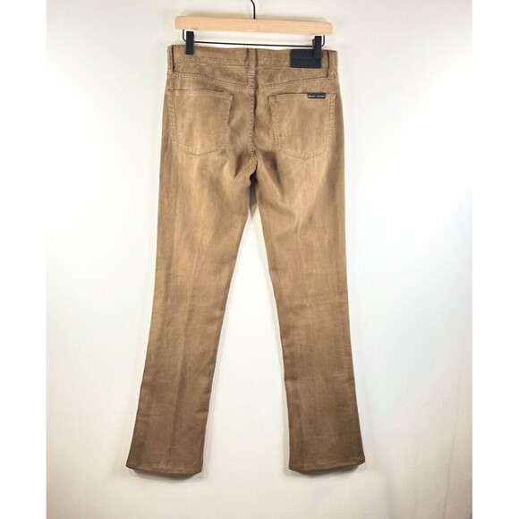 Ralph Lauren 380 Womens Jeans Brown Denim Bootcut Slim Low Rise Stretch Size 28 - Picture 2 of 11
